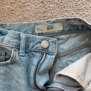 Topshop mom short high waist size 0 denim